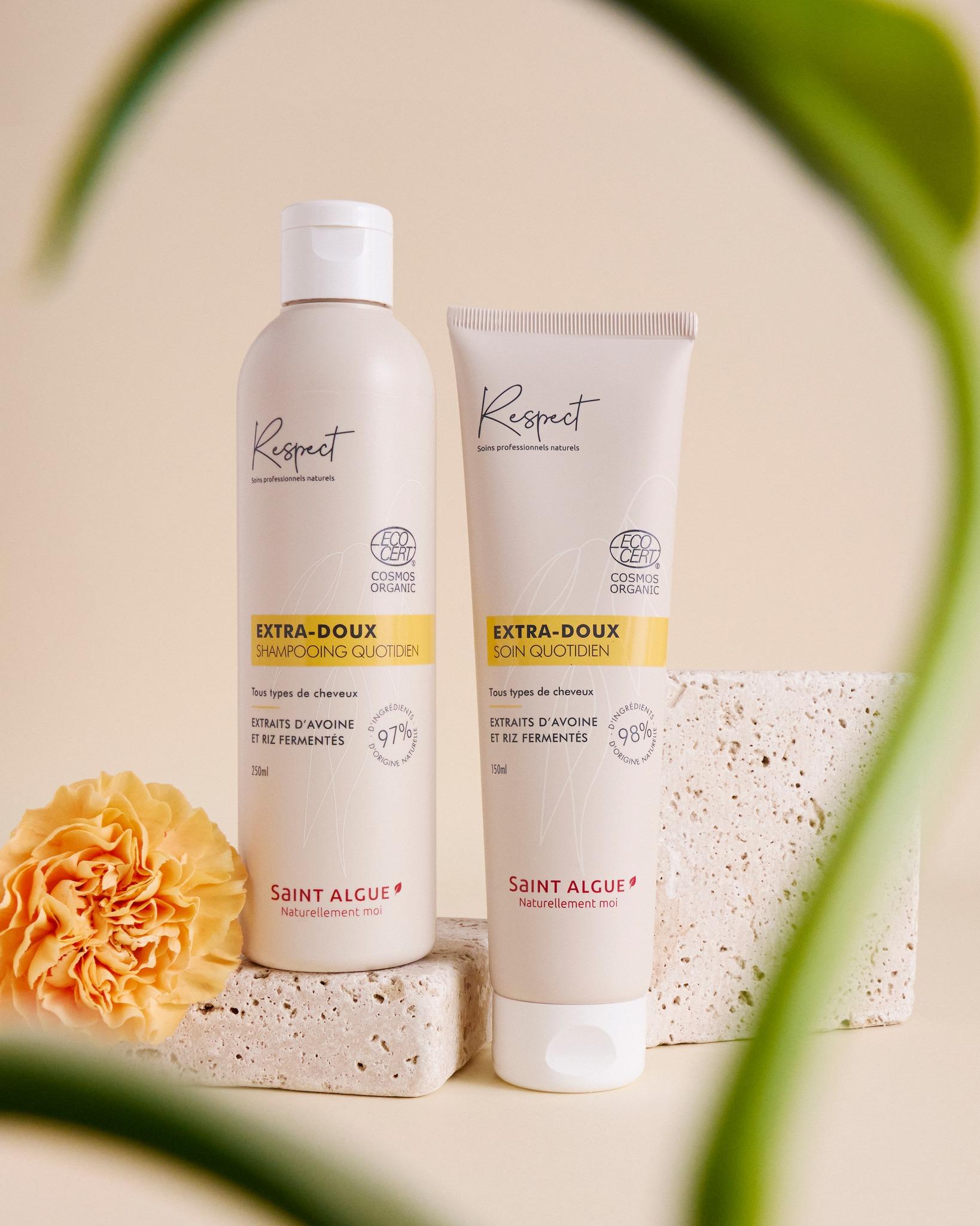 ✨ À la recherche du duo parfait pour des cheveux doux, brillants et pleins de santé ?

Craquez pour notre gamme Extra-Doux, aux formules naturelles et respectueuses de votre fibre capillaire 🌿

💬 Vous avez testé ? Partagez-nous vos impressions en commentaire !