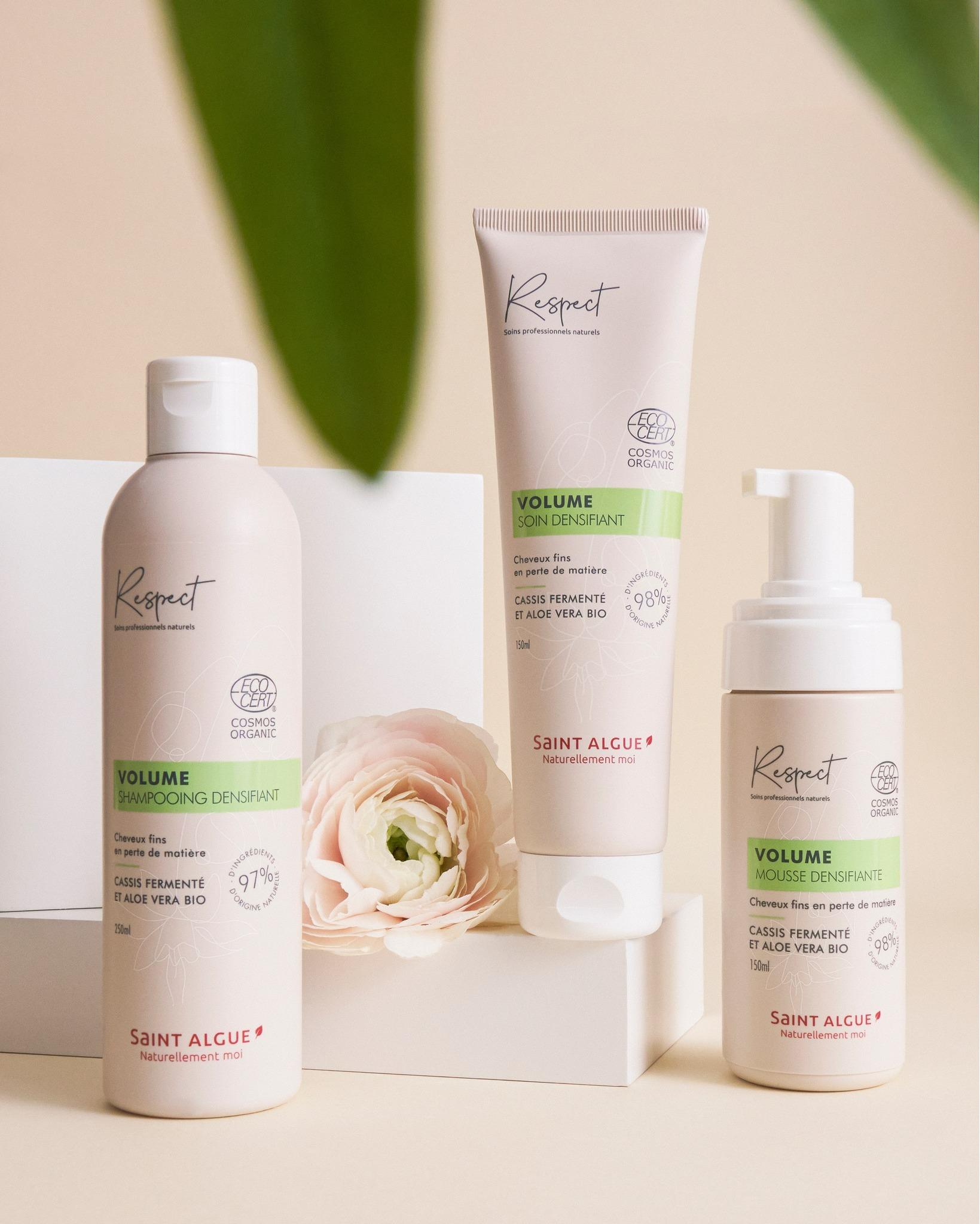 ✨ Donnez du volume à votre chevelure avec la gamme Respect Volume✨
Boostez vos cheveux grâce au cassis fermenté et à l’aloe vera bio, des actifs naturels pour des cheveux plus denses et éclatants. 🌿💚