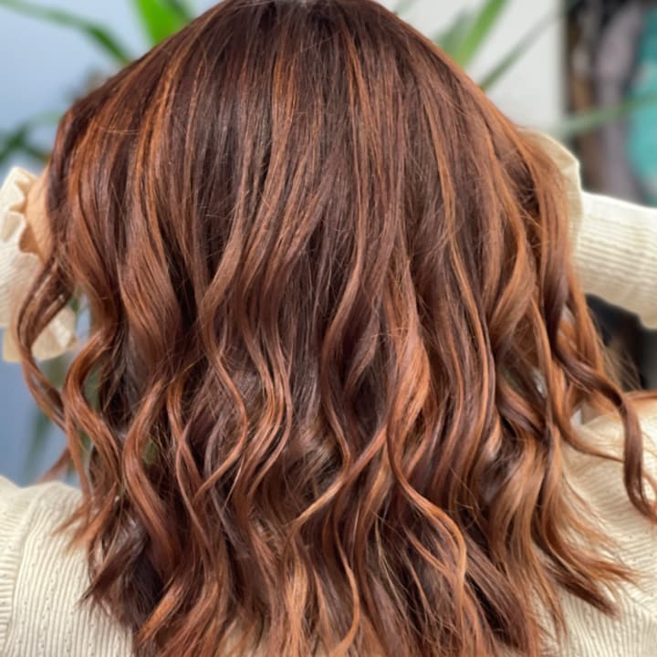 Balayage cuivré